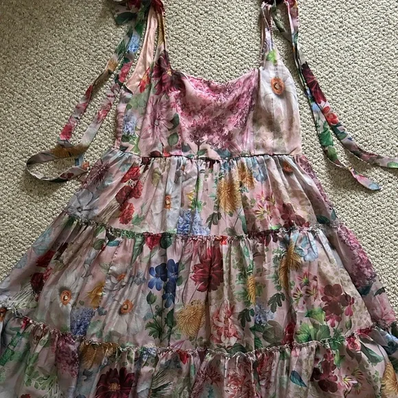 Anthropologie Geisha Designs Isabella Floral Midi Puffy Dress size XXL - Picture 6 of 11